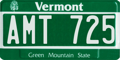 VT license plate AMT725