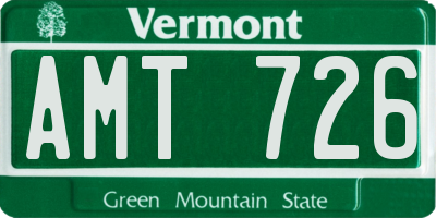 VT license plate AMT726