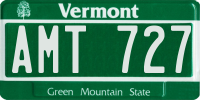 VT license plate AMT727