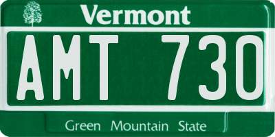 VT license plate AMT730