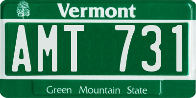 VT license plate AMT731