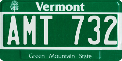 VT license plate AMT732