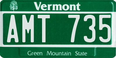VT license plate AMT735