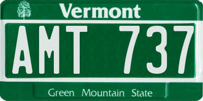 VT license plate AMT737