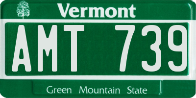 VT license plate AMT739