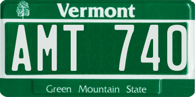 VT license plate AMT740