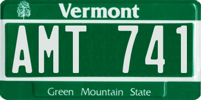 VT license plate AMT741