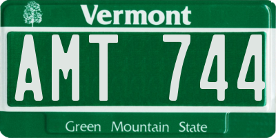 VT license plate AMT744