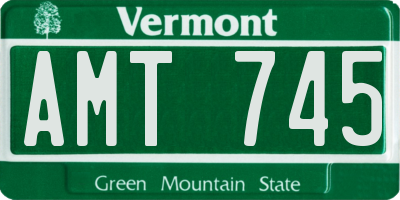 VT license plate AMT745