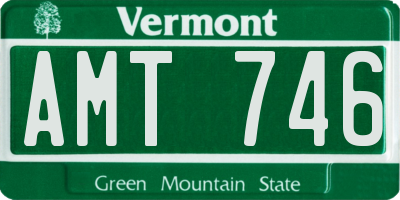 VT license plate AMT746