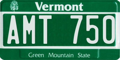 VT license plate AMT750