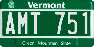 VT license plate AMT751