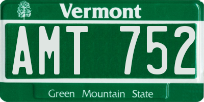 VT license plate AMT752