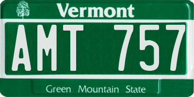 VT license plate AMT757
