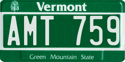 VT license plate AMT759