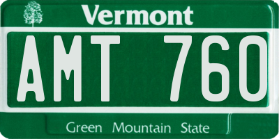 VT license plate AMT760