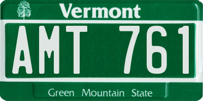 VT license plate AMT761