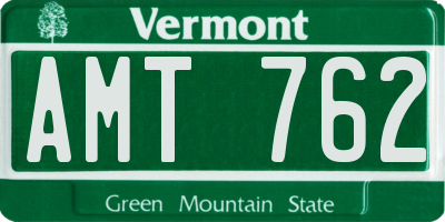 VT license plate AMT762