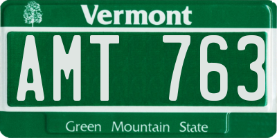 VT license plate AMT763