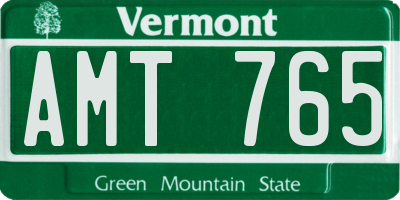 VT license plate AMT765