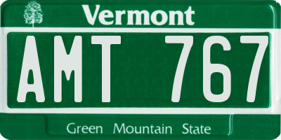 VT license plate AMT767