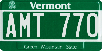 VT license plate AMT770