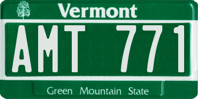 VT license plate AMT771