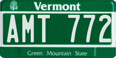VT license plate AMT772