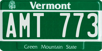 VT license plate AMT773