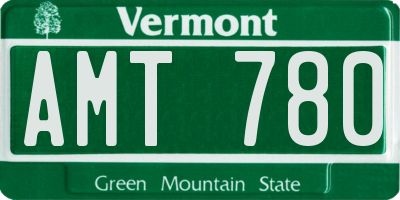 VT license plate AMT780
