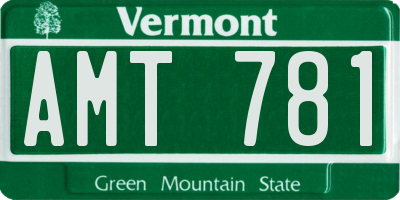 VT license plate AMT781