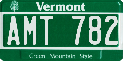 VT license plate AMT782