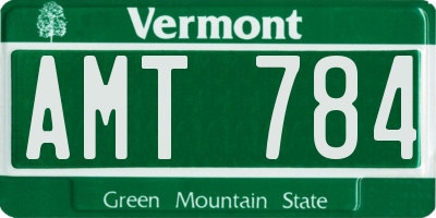 VT license plate AMT784