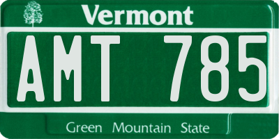 VT license plate AMT785
