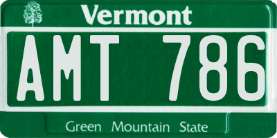 VT license plate AMT786
