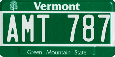 VT license plate AMT787