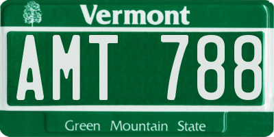 VT license plate AMT788