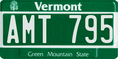 VT license plate AMT795