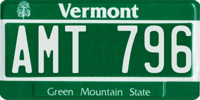 VT license plate AMT796