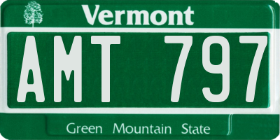 VT license plate AMT797