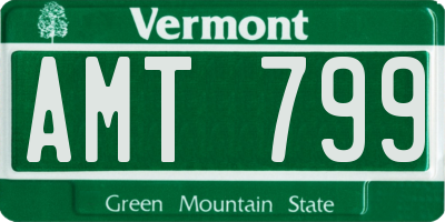 VT license plate AMT799