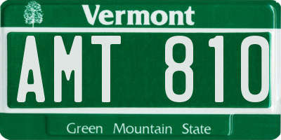 VT license plate AMT810