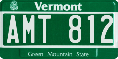 VT license plate AMT812
