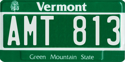 VT license plate AMT813
