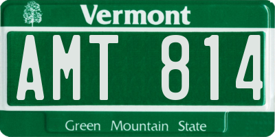 VT license plate AMT814