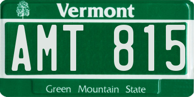 VT license plate AMT815