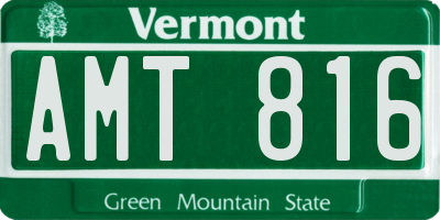 VT license plate AMT816
