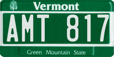 VT license plate AMT817