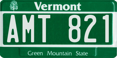 VT license plate AMT821