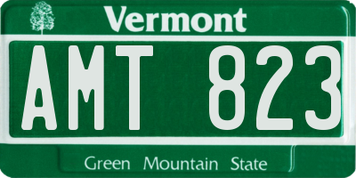 VT license plate AMT823